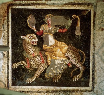 Mozaika Dionýsa na leopardovi kolem roku 180 nl od Unbekannt Unbekannt