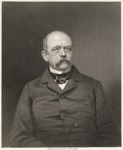 Portrét Otto von Bismarcka (1815-98) vyrytý Williamem Hollem (1807-71) z fotografie, hospoda. od Williama Mackenzieho od Unbekannt Unbekannt