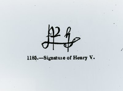 Podpis Jindřicha V. (1387-1422) od Unbekannt Unbekannt