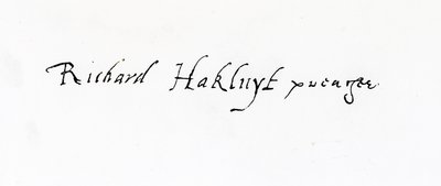 Podpis Richarda Hakluyta (asi 1552–1616) od Unbekannt Unbekannt