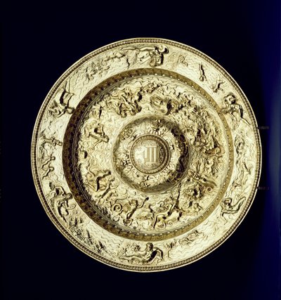 Stříbrně zlacené umyvadlo, ražené, pronásledované a ryté, francouzské, kolem 1560-83 od Unbekannt Unbekannt