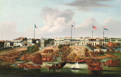 The Hongs of Canton - China Trade, c.1850 od Unbekannt Unbekannt