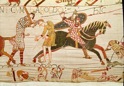 Normané zabíjejí Haroldovy muže, Bayeux Tapestry od Unbekannt Unbekannt