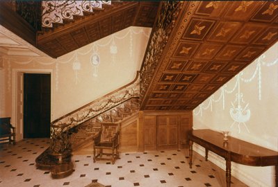 Schodiště, Claydon House, Buckinghamshire, polovina 18. století od Unbekannt Unbekannt