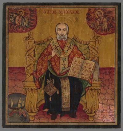 trůnící sv.Mikuláš od Unbekannt Unbekannt
