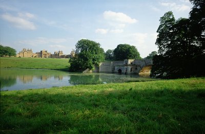 Pohled z jezera, Blenheim Palace, Oxfordshire od Unbekannt Unbekannt