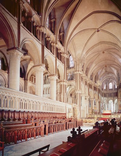 Pohled na chór, Canterburská katedrála, postavená v letech 1098-1130 od Unbekannt Unbekannt