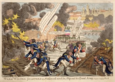Teplá zimní čtvrť aneb Moskva dobře vysílaná pro Napoleona a jeho Velkou armádu od Williamse, ze série nazvané Ruské tažení května 1813 od Unbekannt Unbekannt