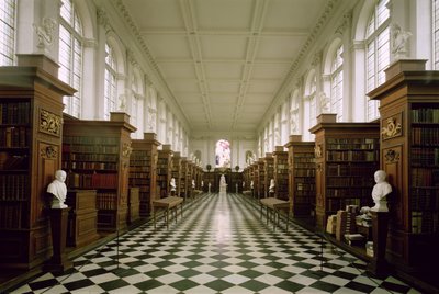 Wren Library, Interior view, 1676-84, postavený Sirem Christopherem Wrenem, Trinity College, Cambridge, UK (1632-1723) od Unbekannt Unbekannt
