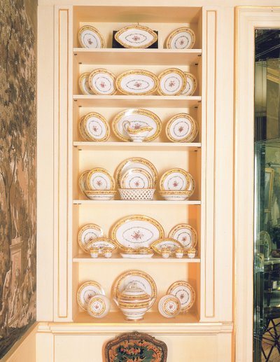 Večerní služba v Paříži (Rue des Crussol), kolem 1792-95 (porcelán) od Unbekannt