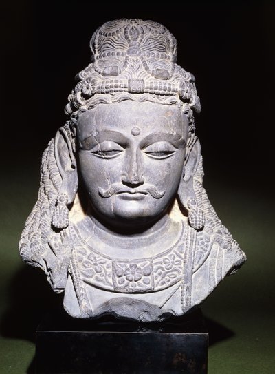 Velká hlava bódhisattvy se sklopeným výrazem, 2.–3 od Unbekannt