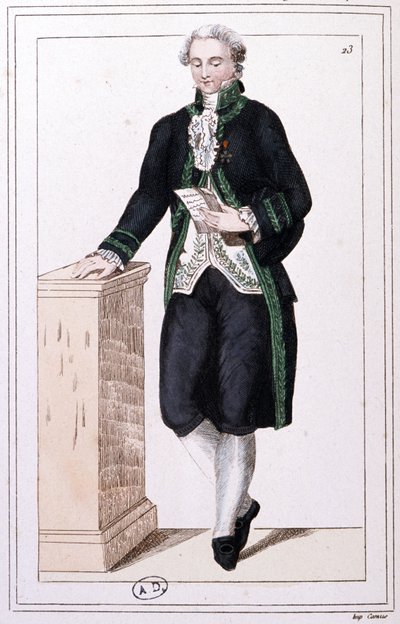 Člen Institutu za 1. císařství, cca 1810 (rytina) od Unbekannter Künstler