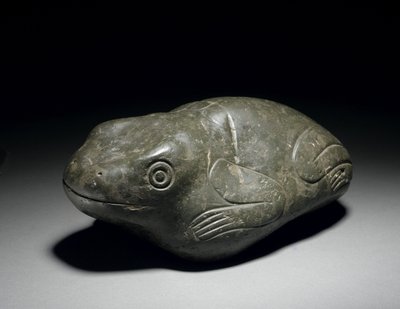 Vzácná aztécká kamenná žába, cca 1200-1521 od Unbekannt