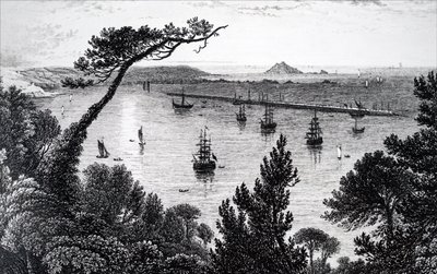 Pohled na Plymouth Harbour. od Unbekannt