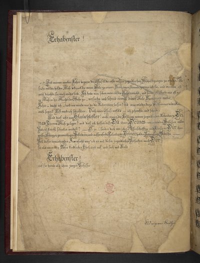 Přidejte MS 41631 f.1v Beethovenovu kopii jeho tří raných klavírních sonát Eb, F moll a D od Unbekannter Künstler