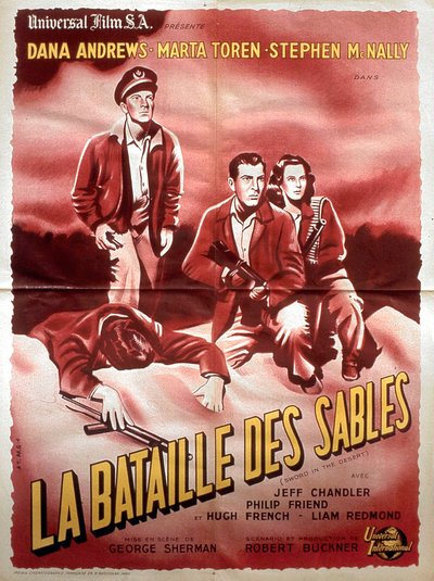 Plakát k filmu Battle of the Sands od GeorgeShermana s Danou Andrews Martou Torenovou a Stephenem Mc Nallym 1949 od Unbekannt