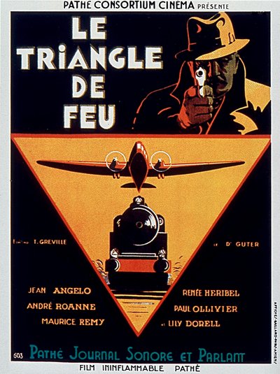 Plakát k filmu Ohnivý trojúhelník od Edmonda Grevilla s Jean Angelo 1932 od Unbekannt