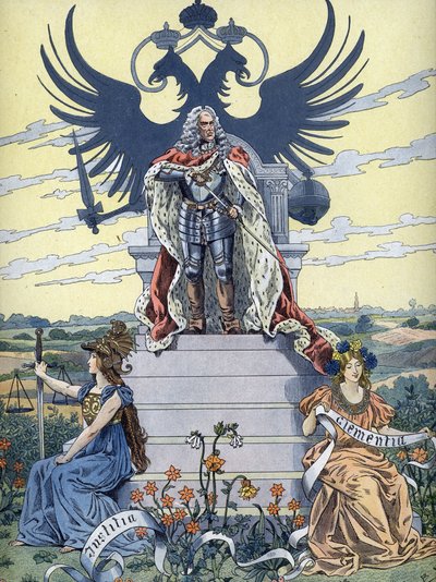 Alegorie „Gott erhalte Franz den Kaiser“ (Bůh ochraňuj císaře), kolem roku 1900 (ilustrace) od Unbekannter Künstler