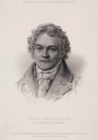 Alois Senefelder, německý vynálezce litografie, c1810 od Unbekannt