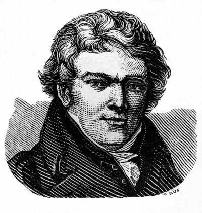 Aloys Senefelder (1771-1834), acteur et dramaturge allemand, inventeur de la lithographie et imprimeur - Senefelder, Alois, vynálezce litografie. Ilustrace / dřevoryt z : " Svět v ilustracích ", vydal autorDr. Chr. od Unbekannter Künstler