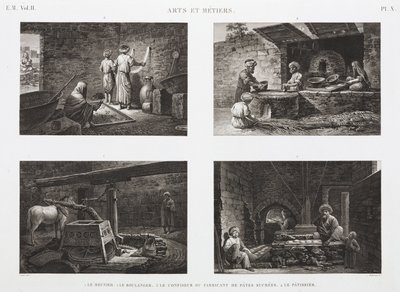 Pekařství a cukrářství Pekaři a cukráři, Egypt, c 1798 od Unbekannt