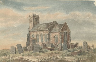 Baswich Church: malba akvarelem a [c 1850] od Unbekannt