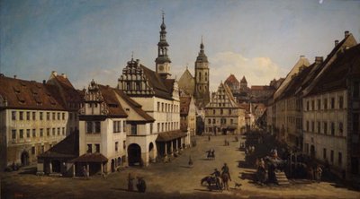 Bernardo Belotto, zvaný Canaletto, "Tržiště v Pirně", 1768, Puškinovo muzeum, Moskva od Unbekannter Künstler