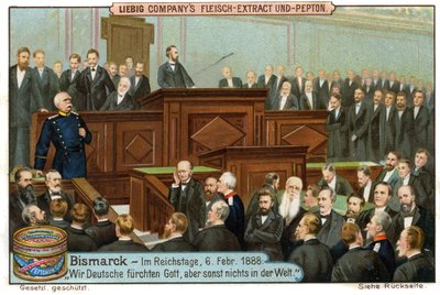 Bismarck v Reichstagu od Unbekannter Künstler