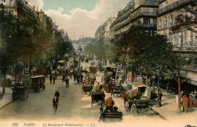 Boulevard Montmartre, Paříž od Unbekannter Künstler