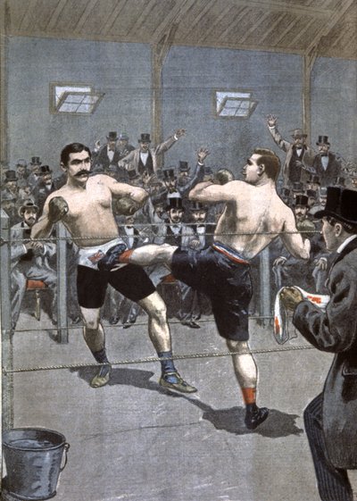 Boxerský zápas v Paříži od Unbekannter Künstler