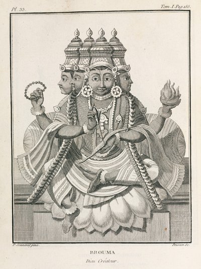 Brahma, hinduistický bůh stvořitele od Unbekannt