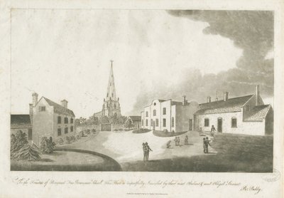 Brewood Grammar School: rytina akvatinty, 30. ledna 1799 od Unbekannt