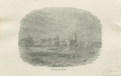 Burton-upon-Trent - Old Church: vinětovaná dřevorytina a [?19. století] od Unbekannt