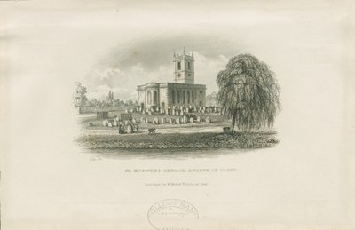 Burton-upon-Trent - Kostel St. Modwens: ocelorytina a [?19. století] od Unbekannt
