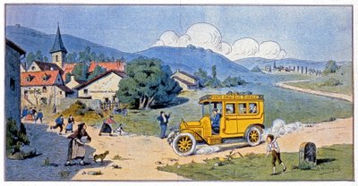 Autobusová pošta proti izolaci venkova od Unbekannter Künstler