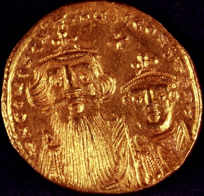 Byzantská mince s vyobrazením císaře od Unbekannt