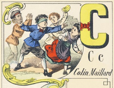 C : colin-maillard - Games Alphabet, c.1890 (ilustrace) od Unbekannt
