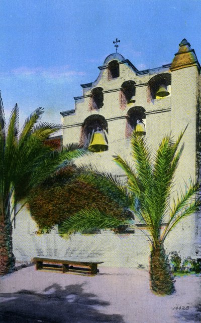 Kalifornie: San Gabriel Mission Bells, San Gabriel od Unbekannter Künstler