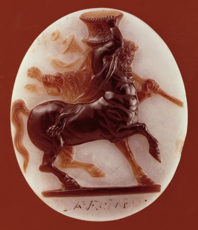 Cameo kentaura nesoucího na ramenou kratera od Unbekannt