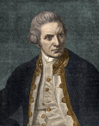Kapitán James Cook - portrét od Unbekannter Künstler