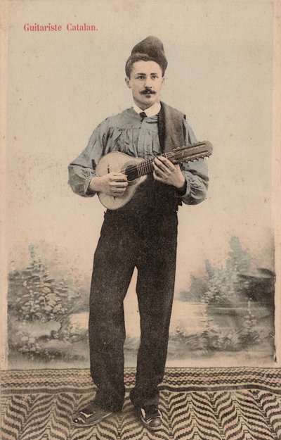 Katalánský kytarista, cca 1910 (pohlednice) od Unbekannter Künstler
