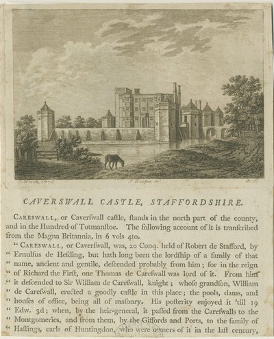 Caverswall Castle: mědirytina, 8. března 1776 od Unbekannt