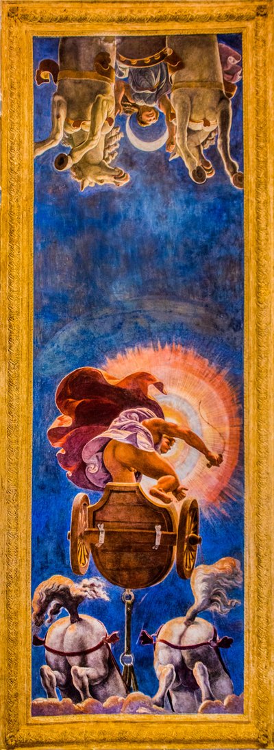 Stropní malba komory Slunce a Měsíce, Francesco Primaticcio od Unbekannter Künstler