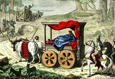 Vůz galského krále, asi 1850-86 (ilustrace) od Unbekannter Künstler
