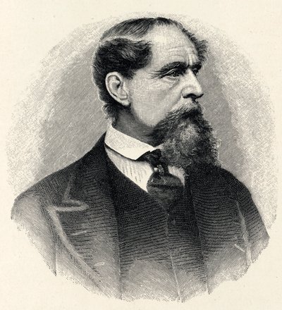 Charles Dickens - portrét od Unbekannter Künstler