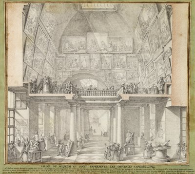 Charles de Wailly - Pařížský salon, 1789 lpdp 82552-1 od Unbekannter Künstler