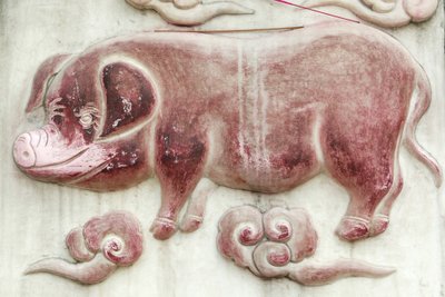 Čínské astrologické znamení. Bílý oblak chrám Peking Čína od Unbekannt