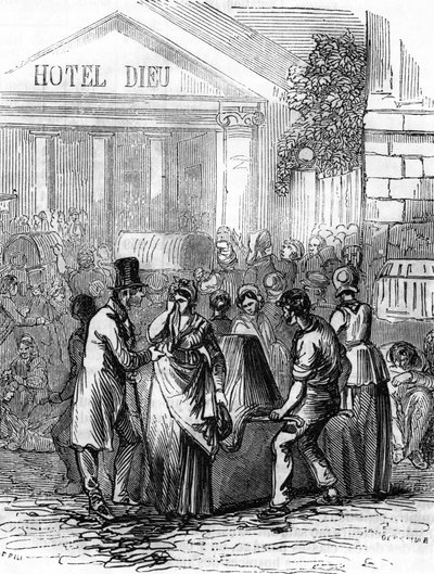 Epidemie cholery z roku 1832 ve Francii od Unbekannter Künstler