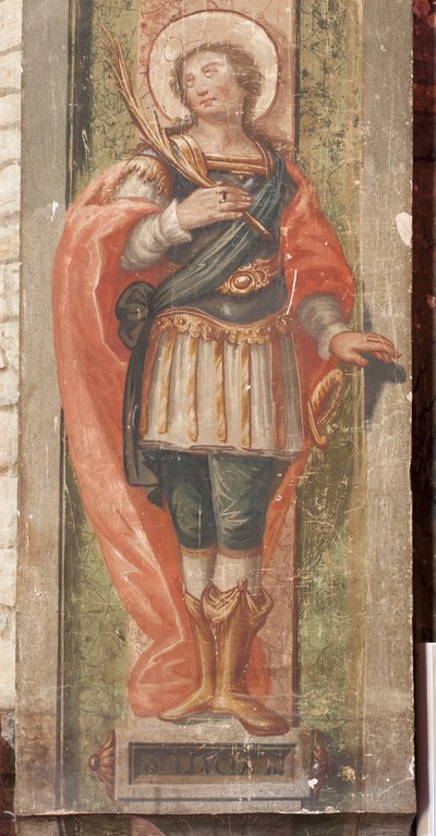 Kostel svatého Vavřince. Interiér. Apsida. Detail. Nástěnné malby. Barokní. od Unbekannt