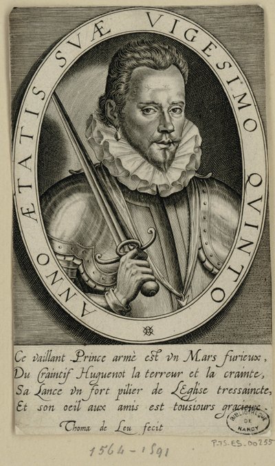 Claude de Lorraine, rytíř z Aumale od Unbekannter Künstler